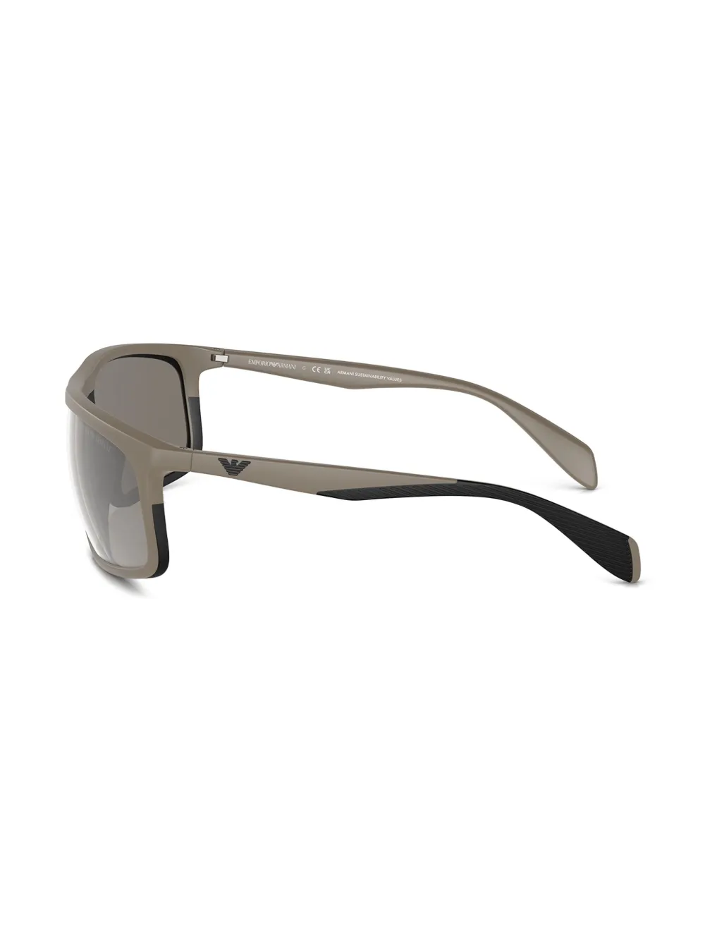 Emporio Armani Zonnebril met schild montuur Bruin