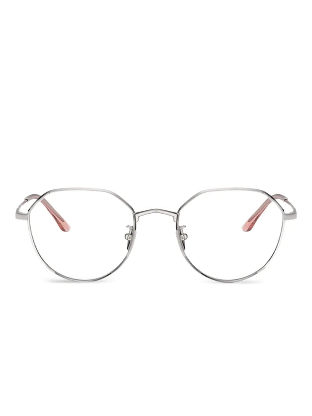 Giorgio Armani geometric frames Zilver