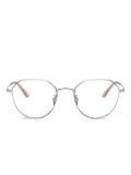 Giorgio Armani geometric frames - Silver