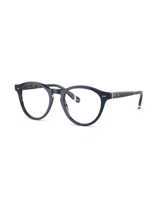 Polo Ralph Lauren round frame Glasses Blue FARFETCH TR