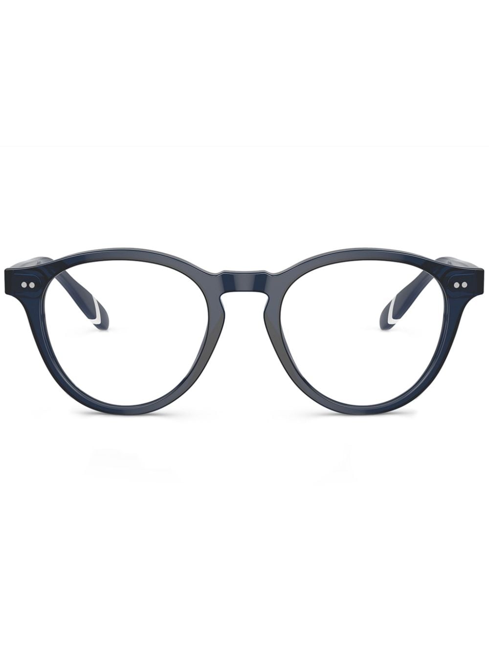 Shop Polo Ralph Lauren Round-frame Glasses In 蓝色