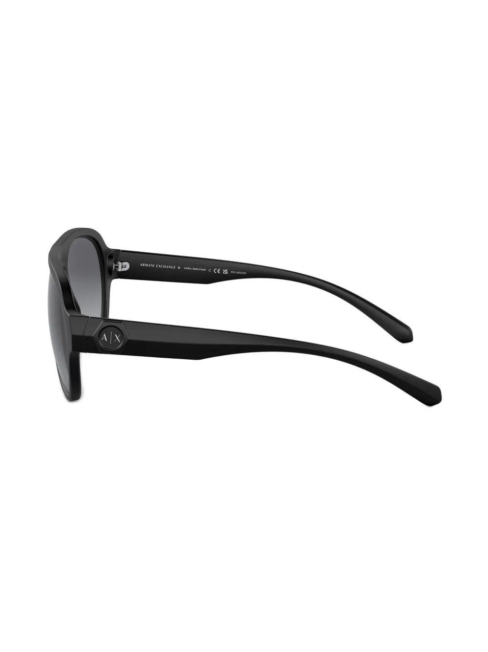  Armani Exchange Pilot-frame Sunglasses - Black 
