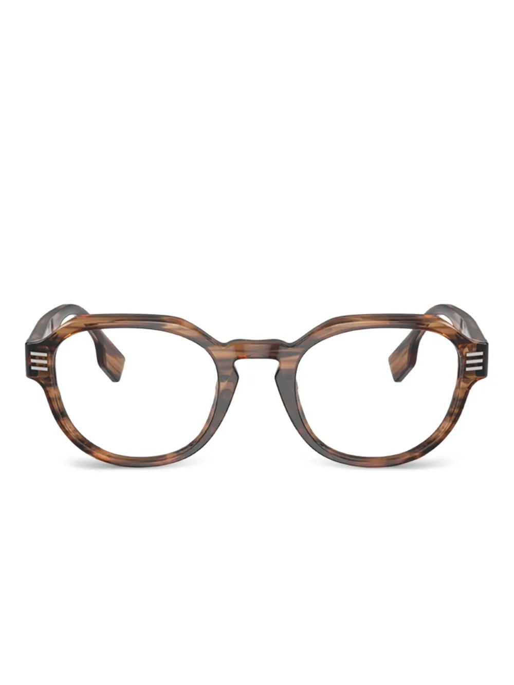 Burberry Eyewear patterned round glasses | Brown | Image 1