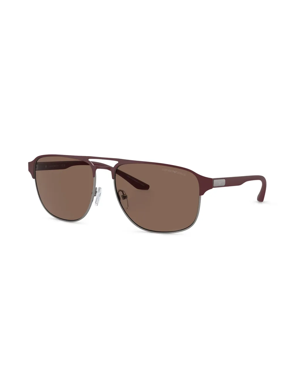 Emporio Armani Zonnebril met piloten montuur Rood