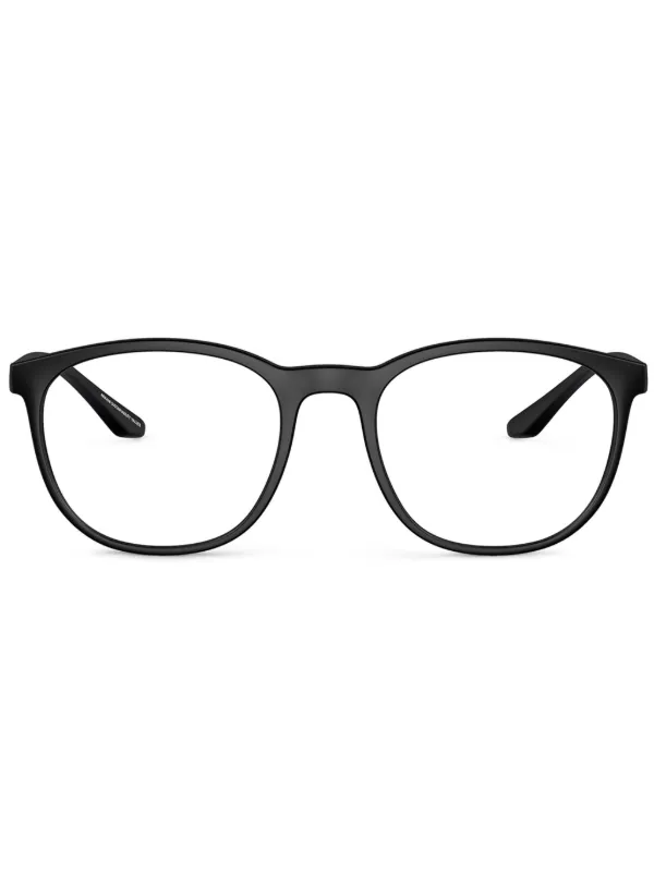 Emporio armani round glasses sales
