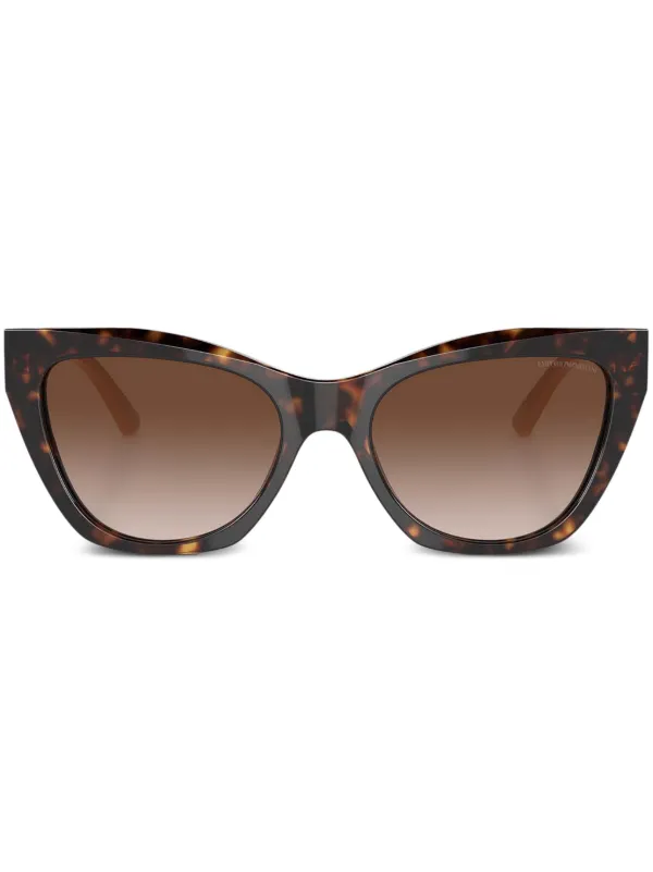 Emporio Armani Brown Cat-Eye Sunglasses Emporio Armani EA4251 Cat Eye Sunglasses | Fashion Eyewear US main image 4