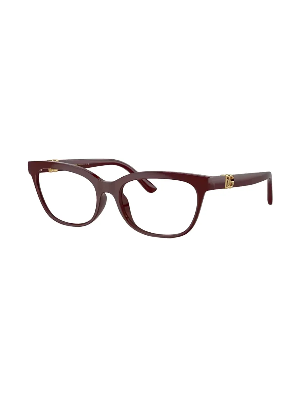 Dolce & Gabbana Eyewear Bril met DG-plakkaat Rood
