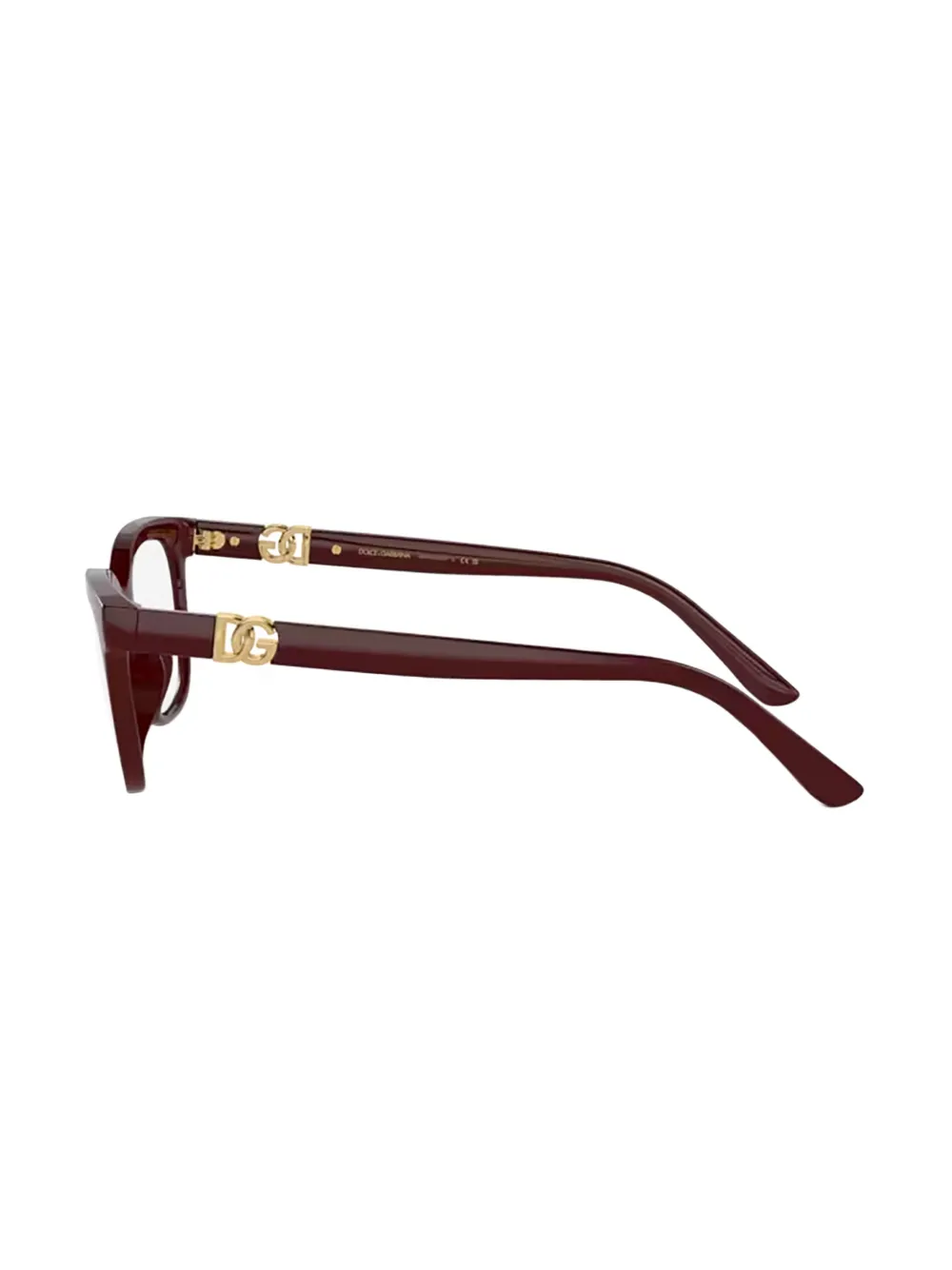 Dolce & Gabbana Eyewear Bril met DG-plakkaat Rood