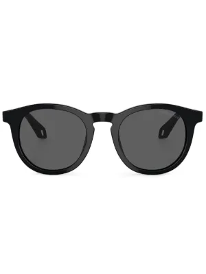 Giorgio Armani ラウンドフレーム サングラス | レッド | FARFETCH JP