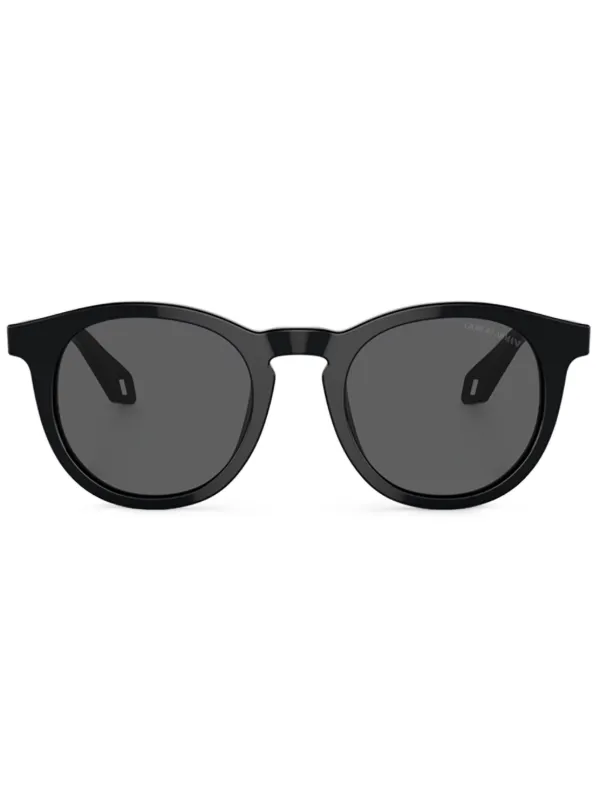 Giorgio Armani Black Round Frame Sunglasses Giorgio Armani AR8121 Sunglasses | LensCrafters main image 3