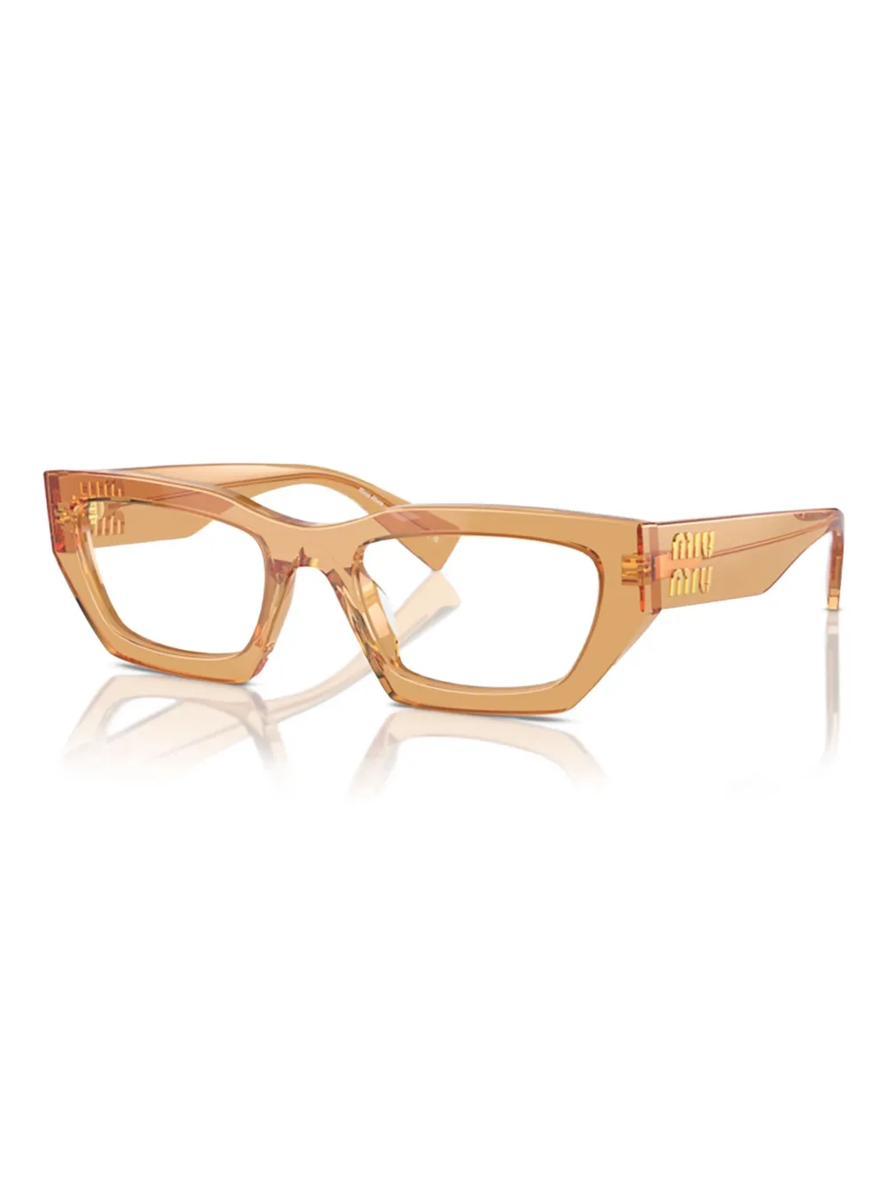 Miu geometric-frame glasses Oranje