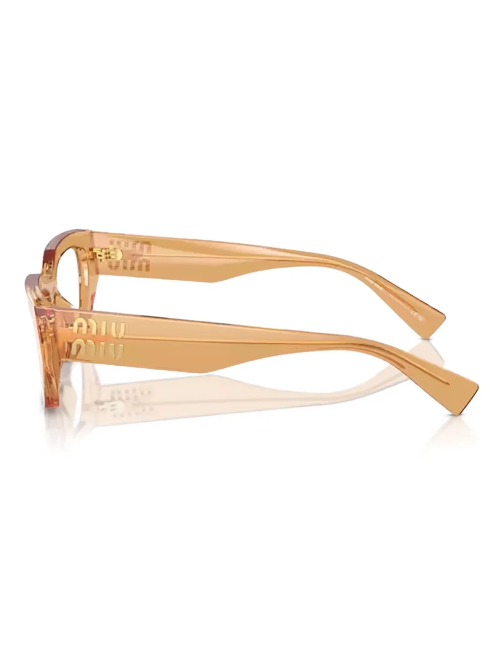 Miu geometric-frame glasses Oranje