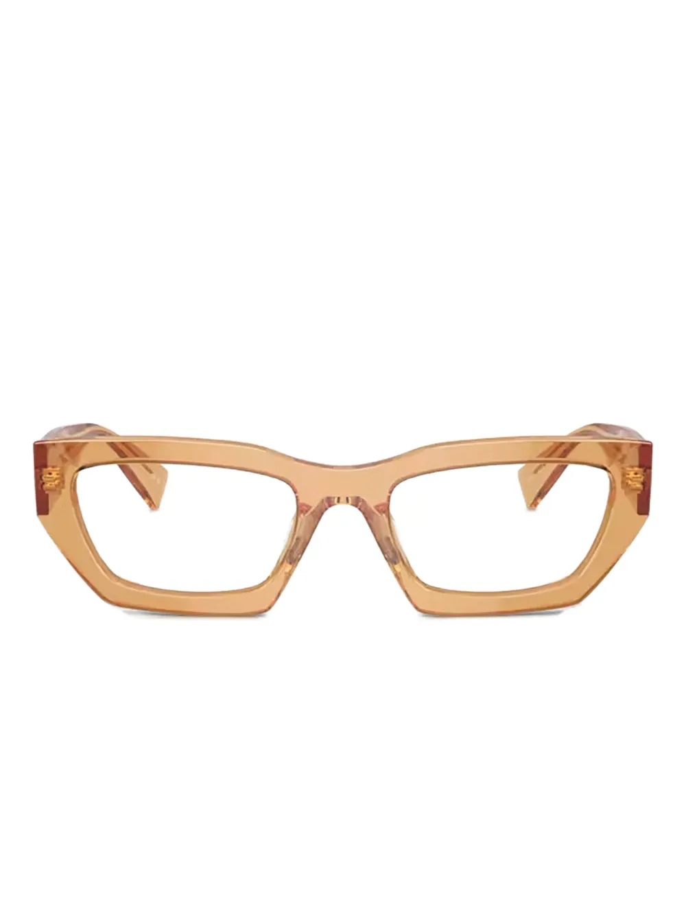 Miu geometric-frame glasses Oranje