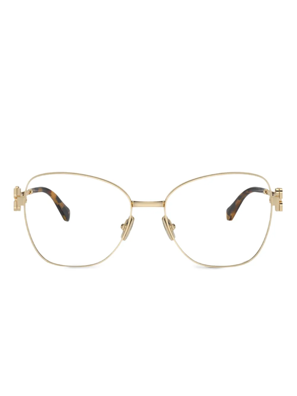 Miu Miu Eyewear lunettes de vue à monture papillon | or | Image 1