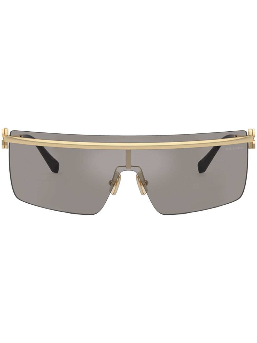 Miu Eyewear Zonnebril met logo Goud