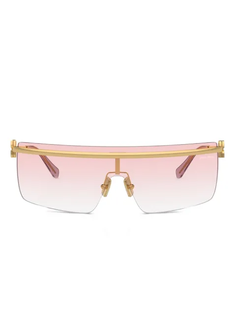 Miu Miu Eyewear lentes de sol con armazón dorada
