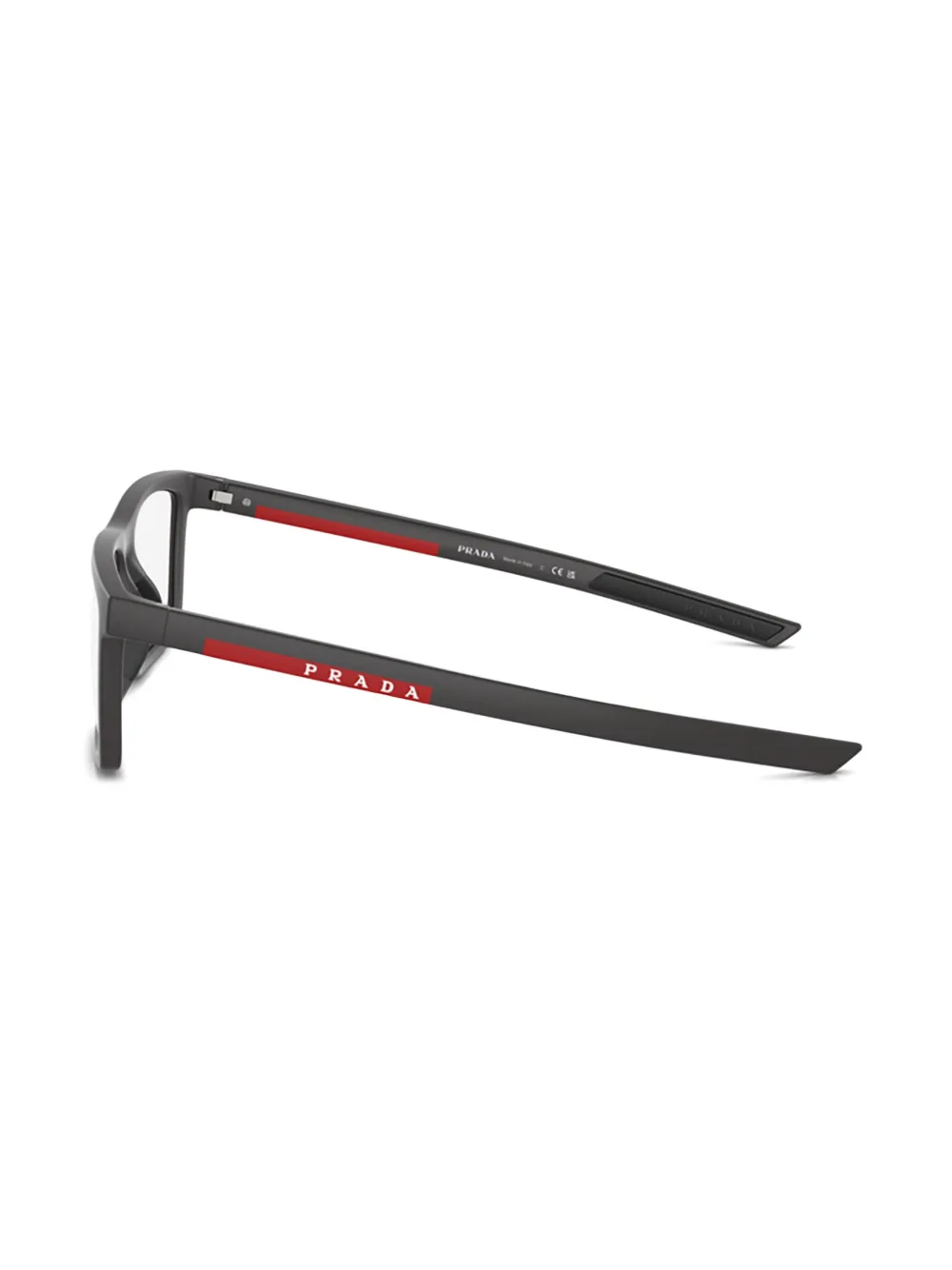 Prada Brille Mit Eckigem Gestell In Grau