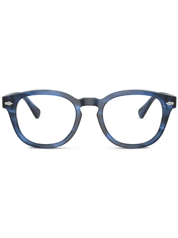 Polo Ralph Lauren round frame Glasses Blue FARFETCH AO