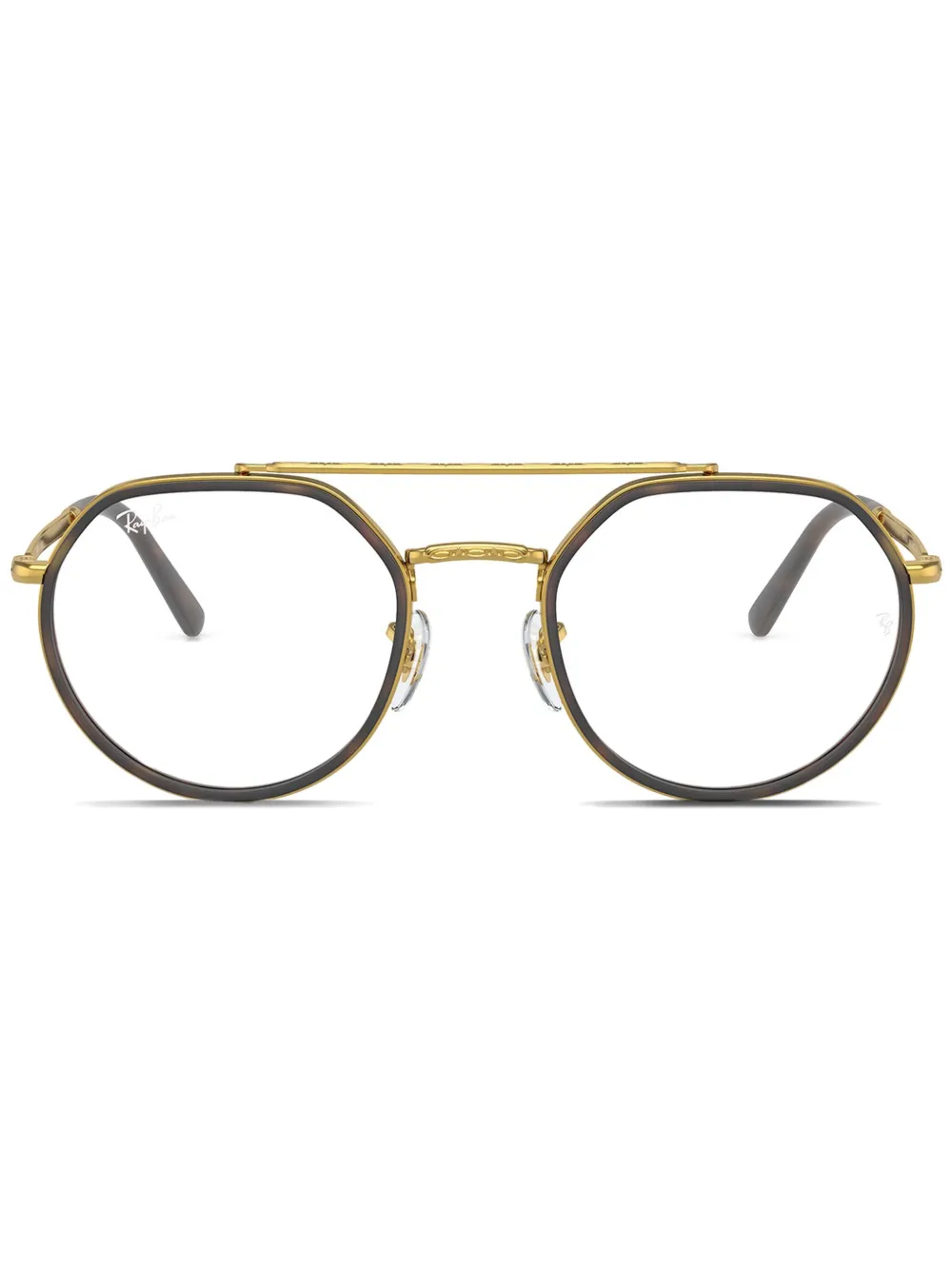 Ray-Ban aviator-frame glasses | Gold | Image 1