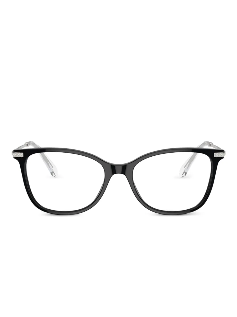 Swarovski Eyewear Occhiali da sole squadrati con cristalli - Nero