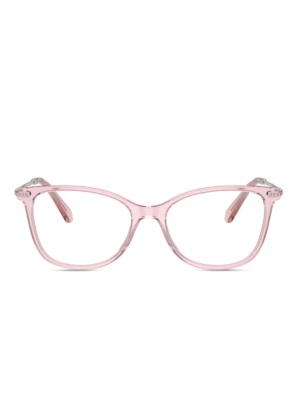 Swarovski Eyewear Occhiali da sole squadrati con cristalli - Rosa