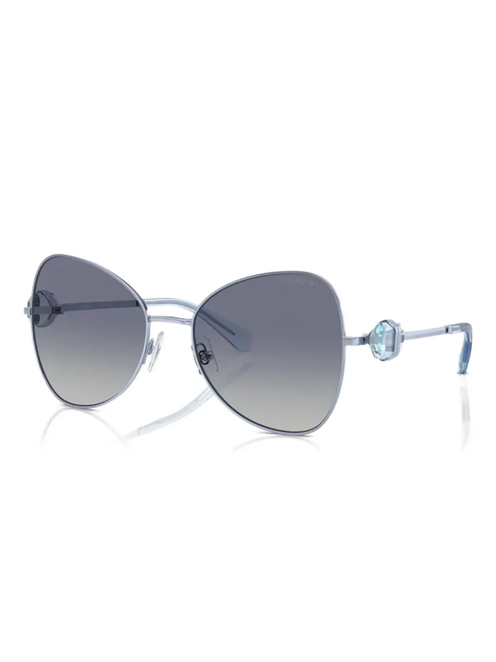 Swarovski Eyewear Zonnebril met geometrisch montuur en verfraaid met kristallen Blauw