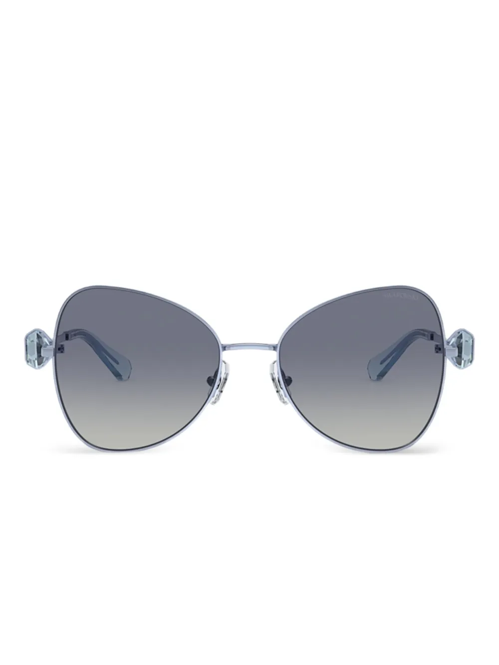 Swarovski Eyewear ビジュートリム サングラス - ブルー Swarovski Eyewear ビジュートリム サングラス - ブルー