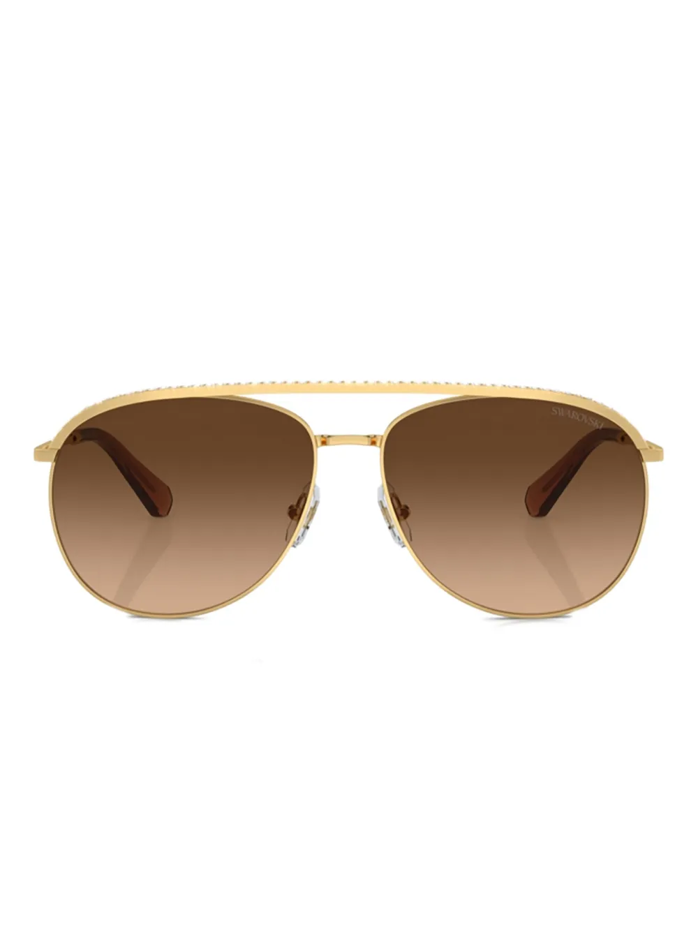 Swarovski Eyewear crystal-embellished metal sunglasses · 61