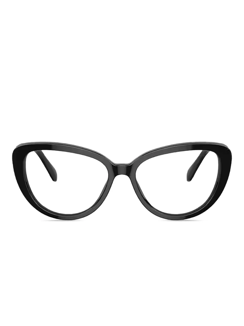 Swarovski Eyewear ビジュートリム キャットアイ眼鏡フレーム - ブラック Swarovski Eyewear ビジュートリム キャットアイ眼鏡フレーム - ブラック