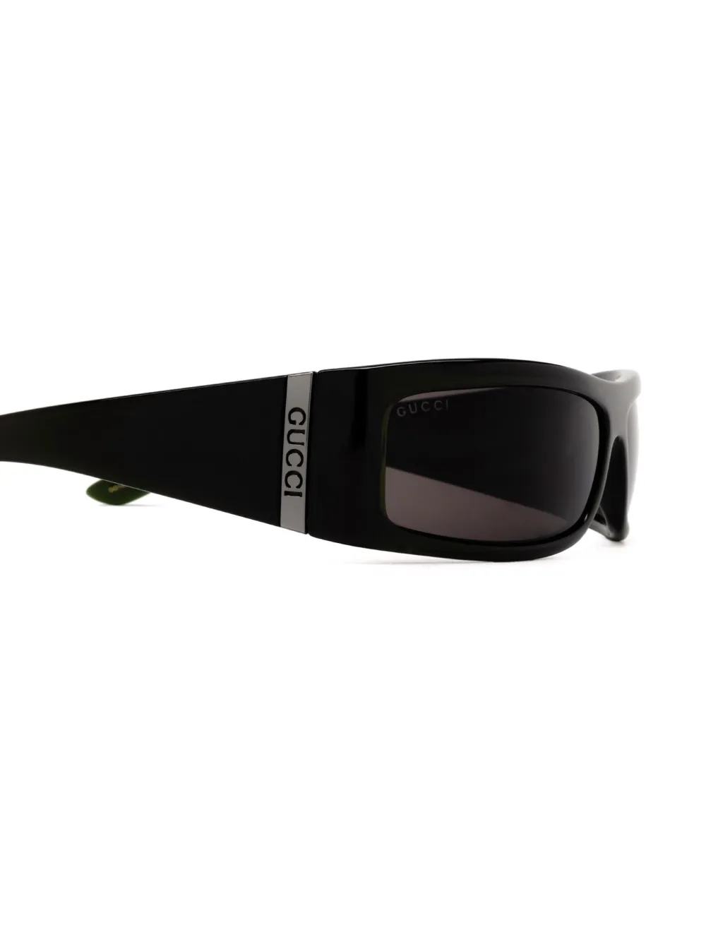 Gucci Eyewear Zonnebril met rechthoekig montuur Zwart
