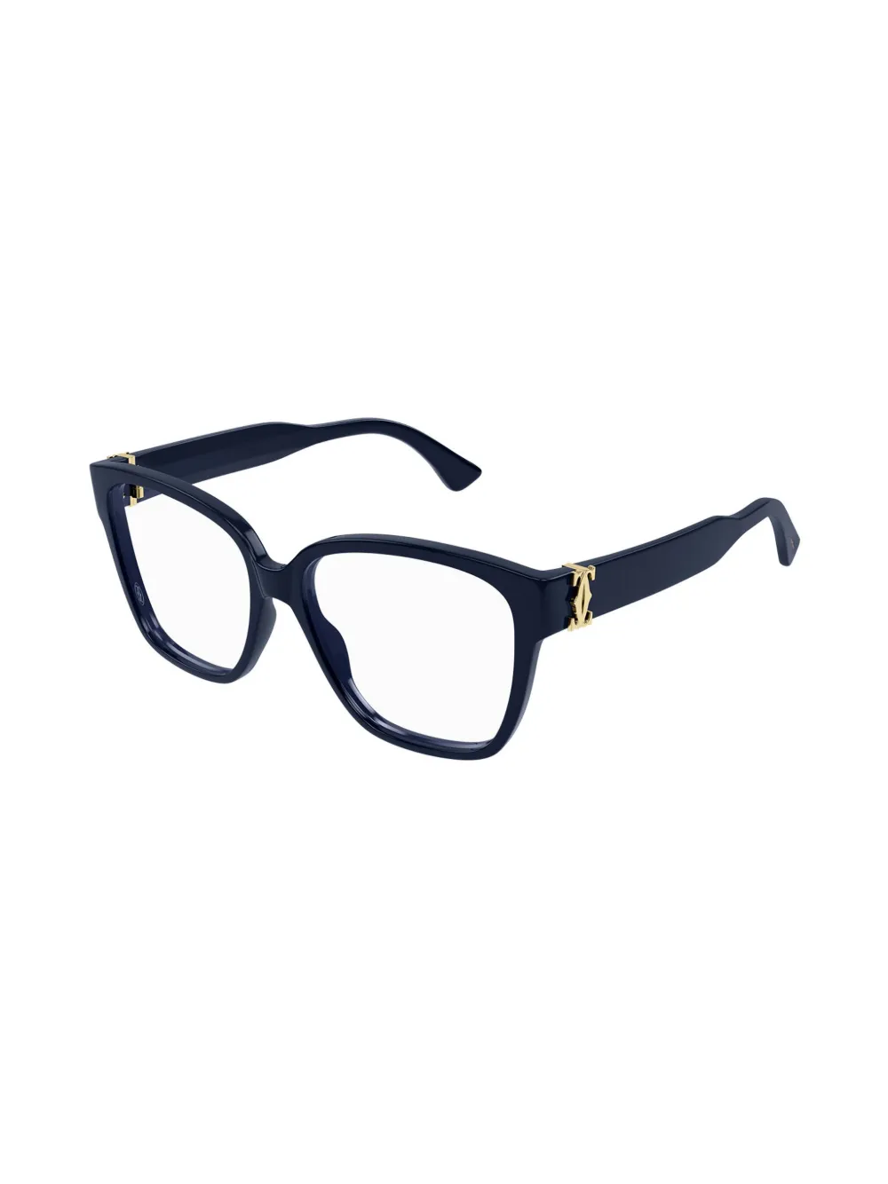  Cartier Eyewear Logo-plaque Glasses - Blue 