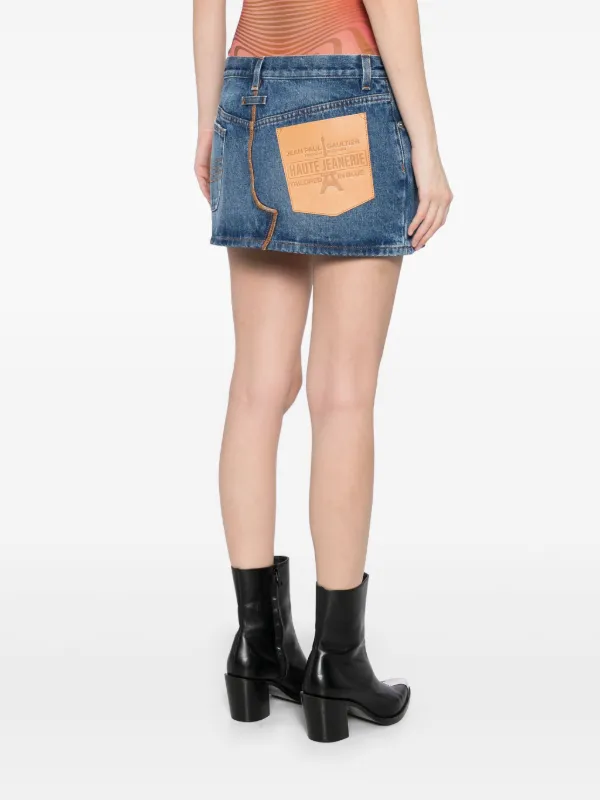 Jean Paul Gaultier Haute Jeanerie Skirt Blue FARFETCH GR