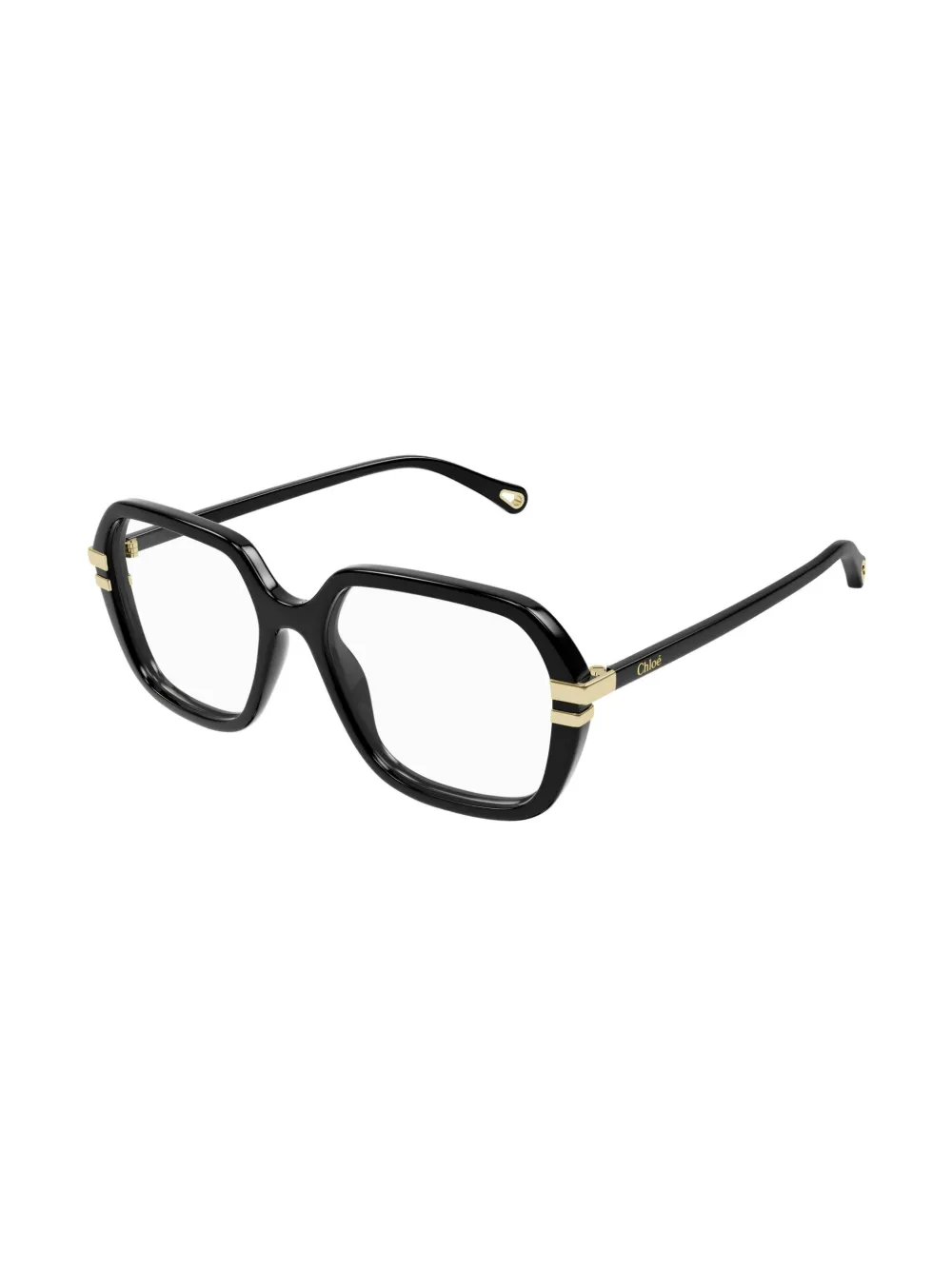 Chloé Eyewear Bril met logoprint Zwart