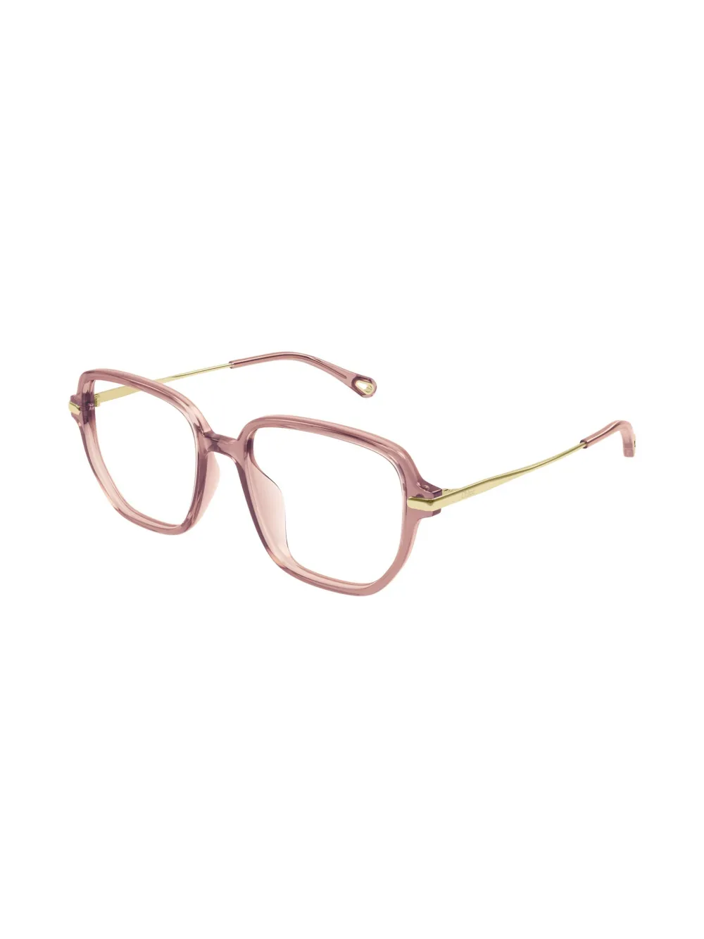 Chloé Eyewear Bril met doorzichtig montuur - Bruin