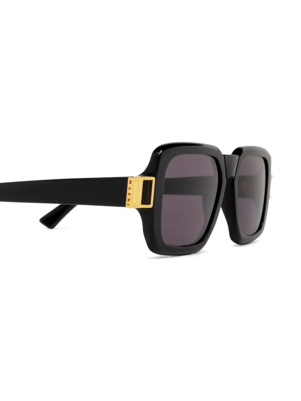 Marni Eyewear Zamalek zonnebril met vierkant montuur Zwart