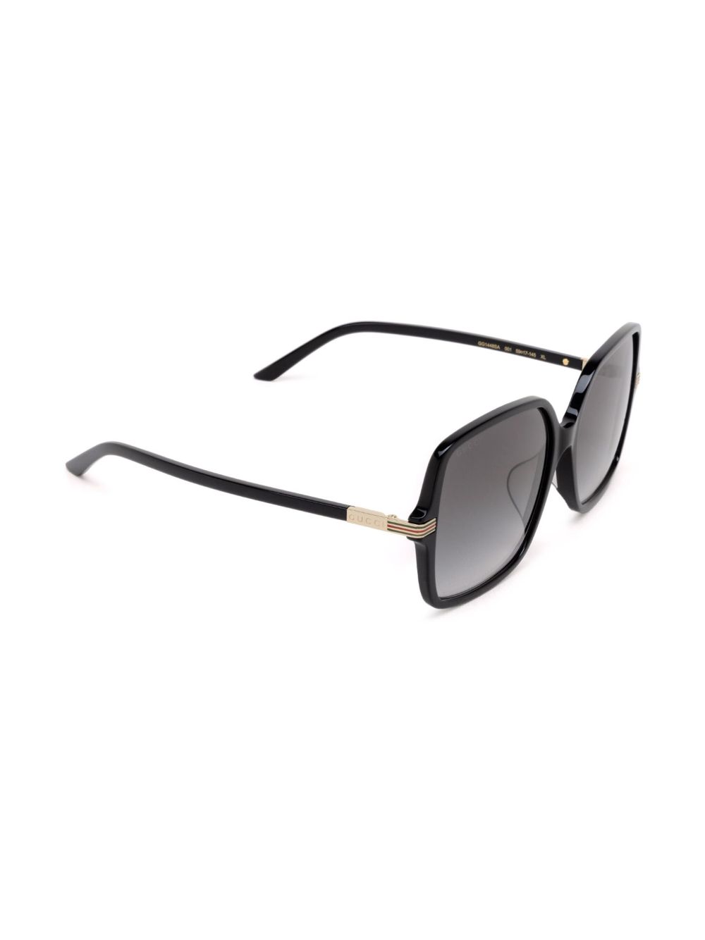 Gucci Eyewear Zonnebril met vierkant montuur - Zwart