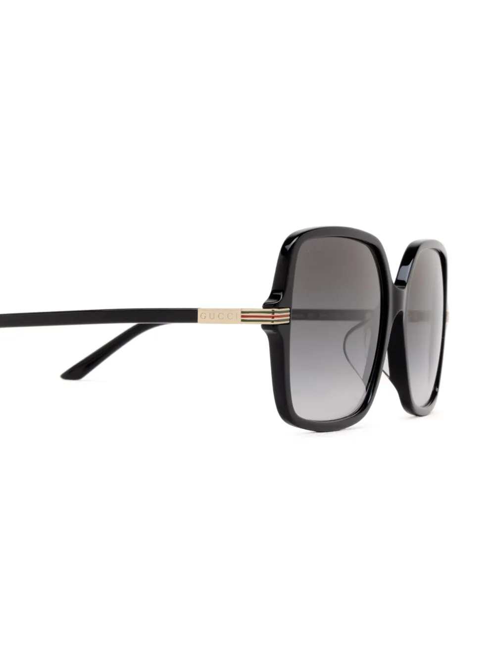 Gucci Eyewear Zonnebril met vierkant montuur Zwart