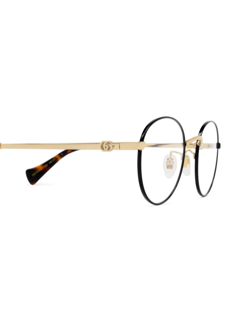  Gucci Eyewear Gafas Con Montura Redonda - Negro 