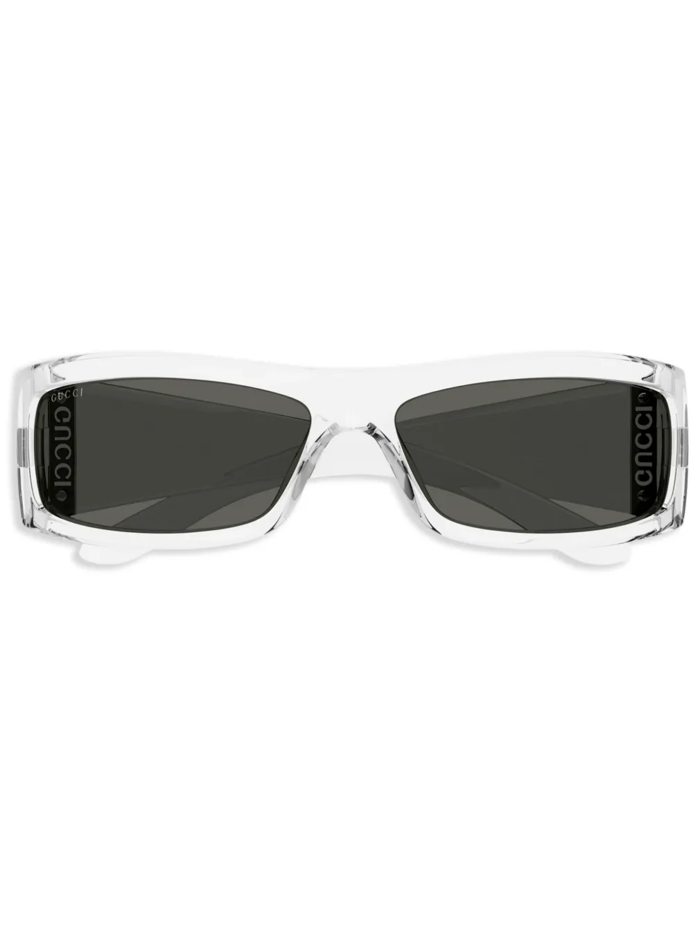 Gucci Eyewear Zonnebril met rechthoekig montuur Wit