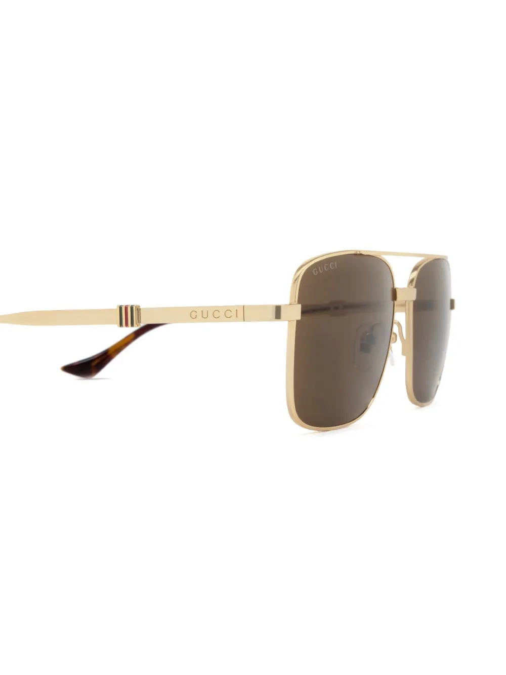 Gucci Eyewear Zonnebril met piloten montuur Goud