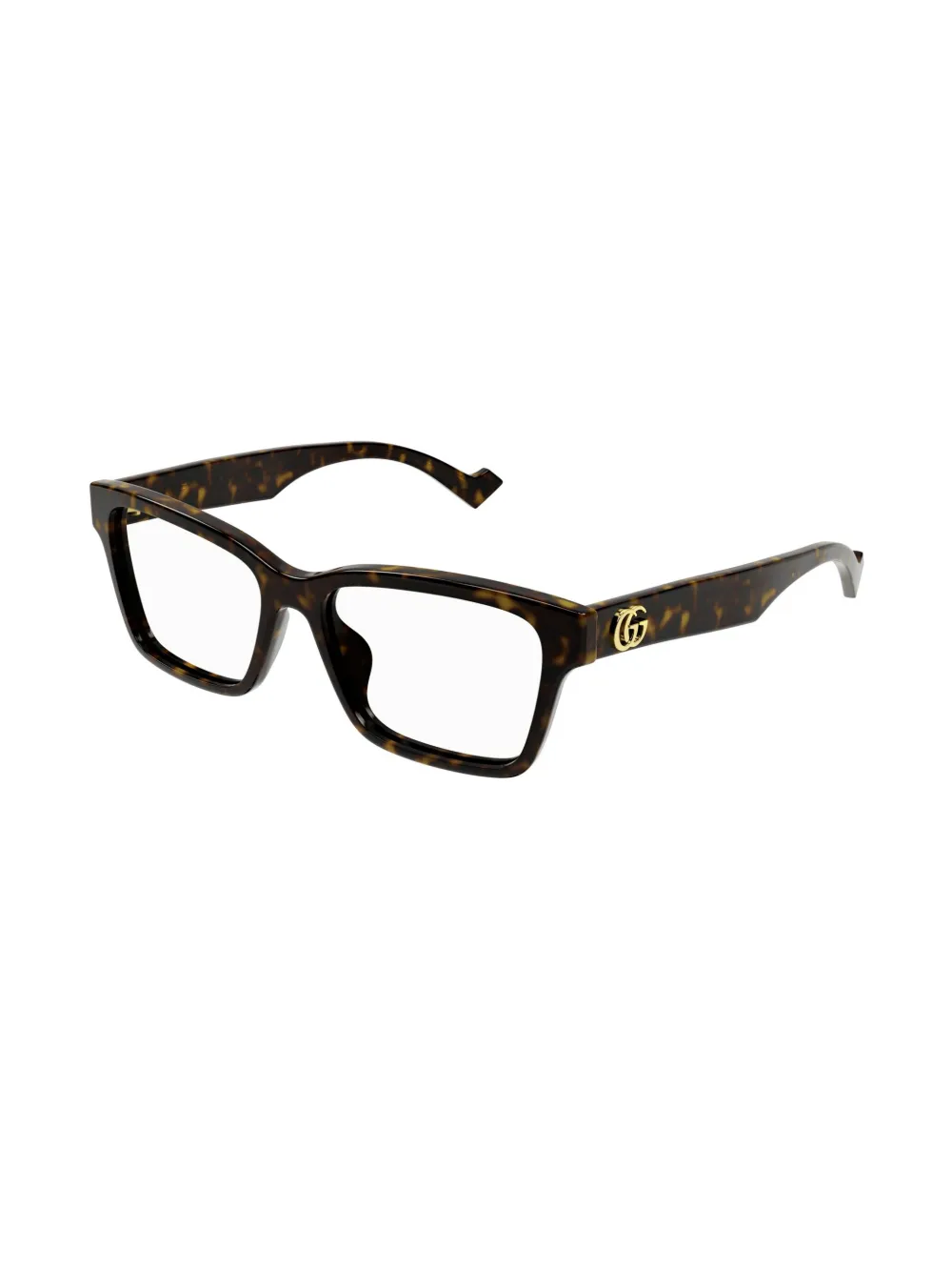 Gucci Eyewear Bril met rechthoekig montuur Bruin