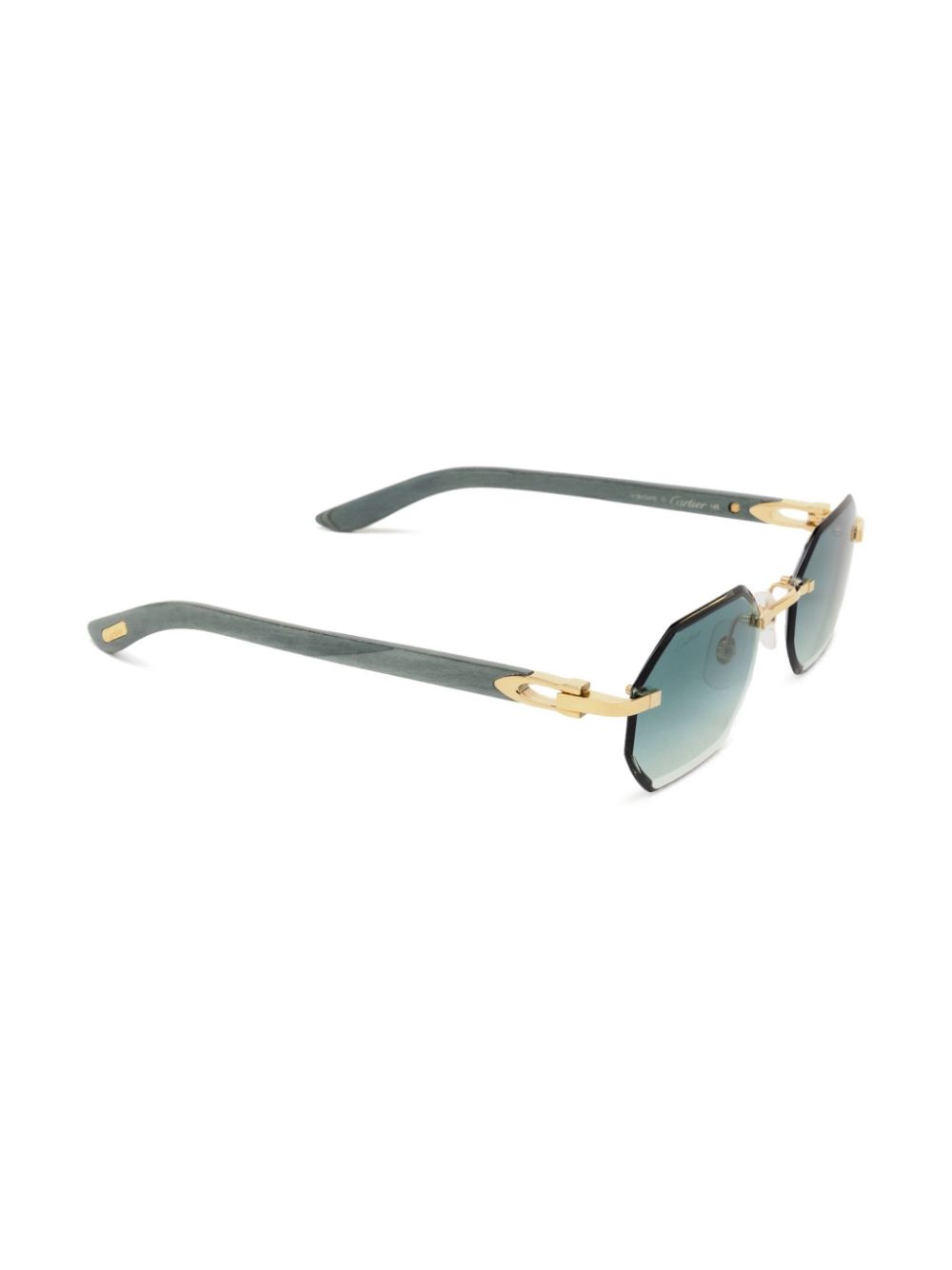 Cartier Eyewear Zonnebril met geometrisch montuur - Goud