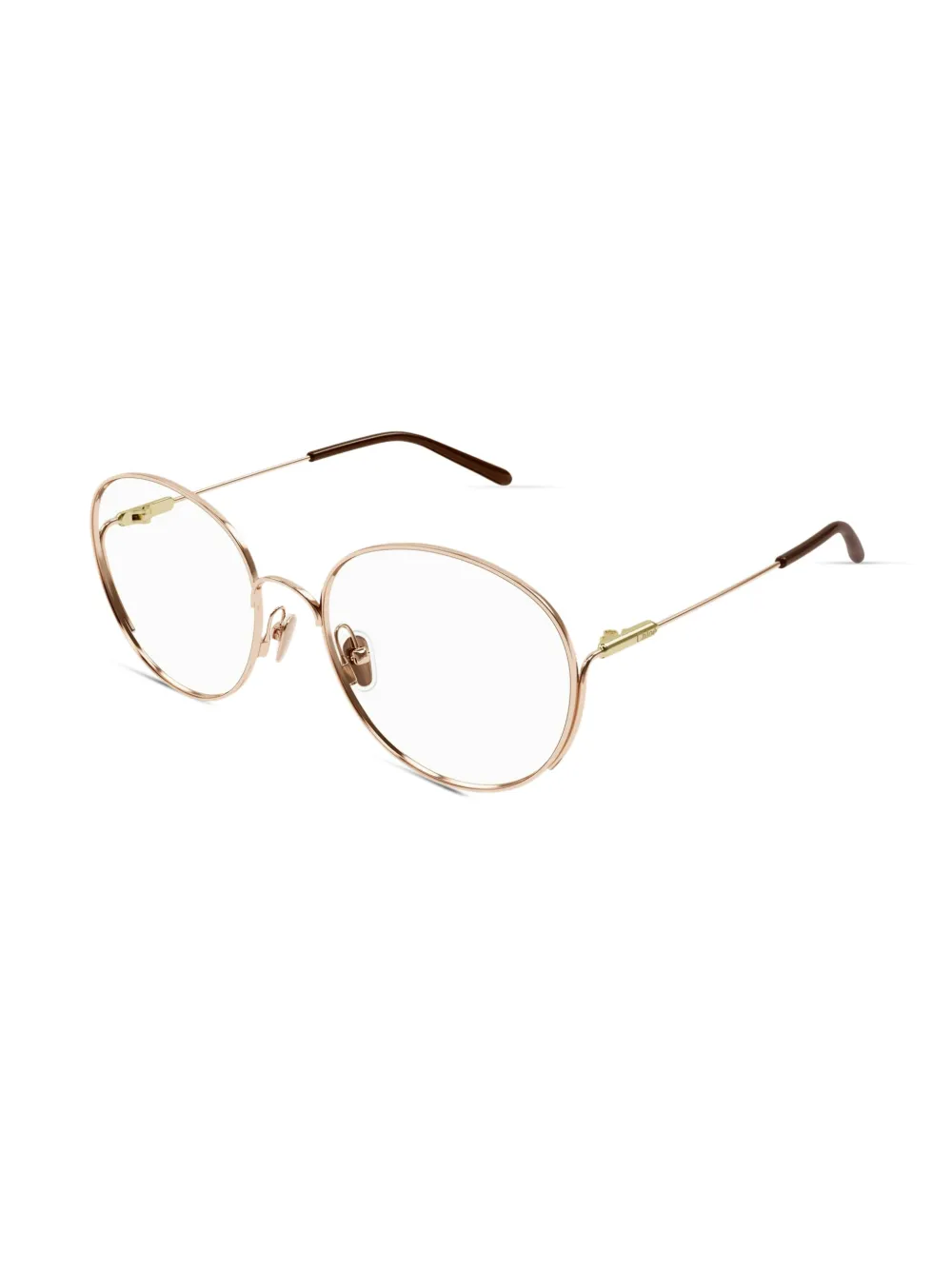 Chloé Eyewear Bril met gegraveerd logo Goud