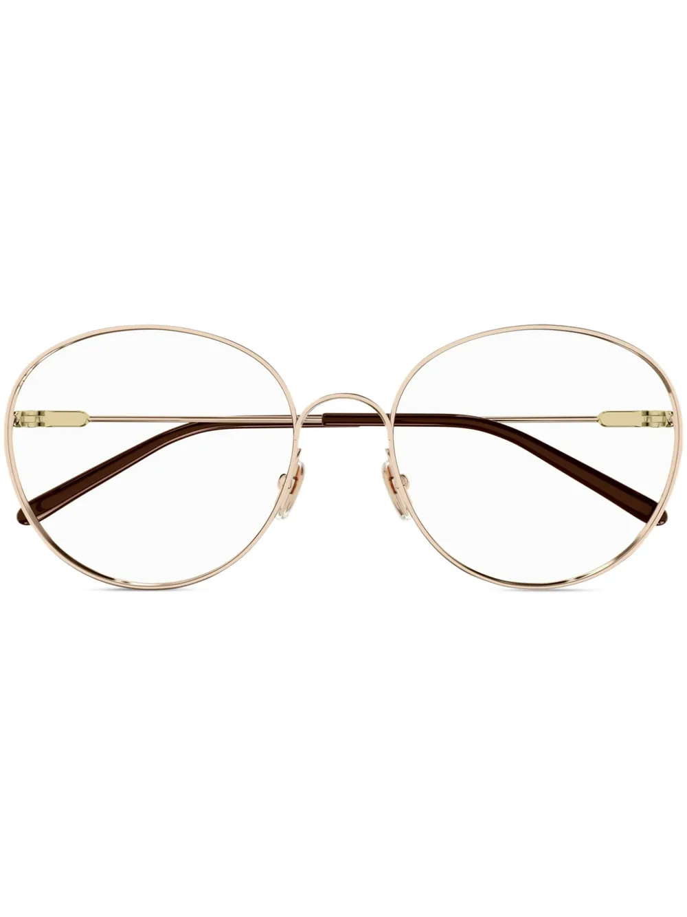 Chloé Eyewear Occhiali con logo inciso - Oro