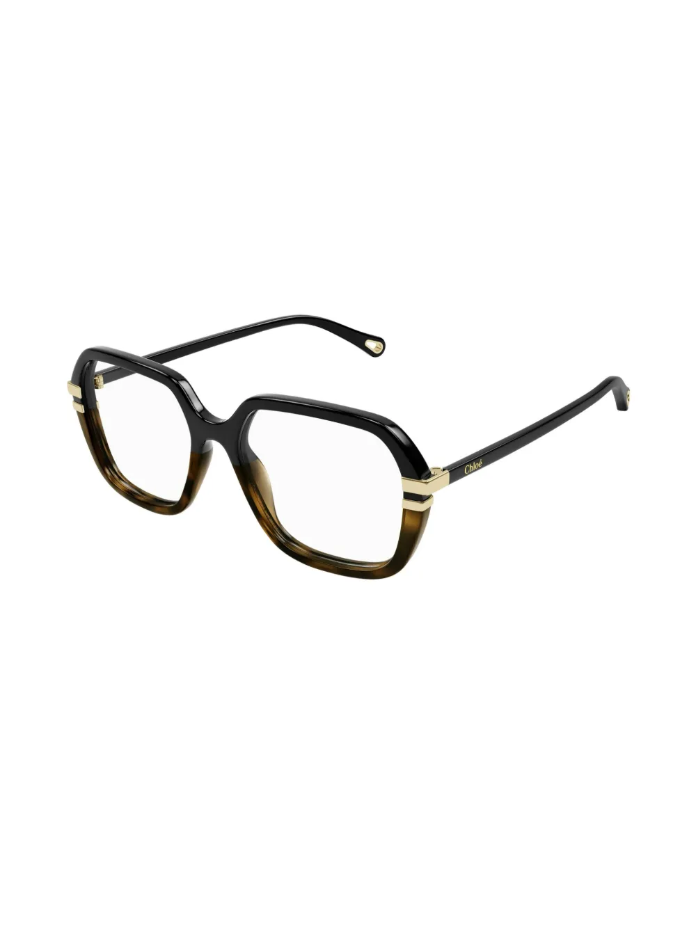 Chloé Eyewear Bril met logoprint Zwart