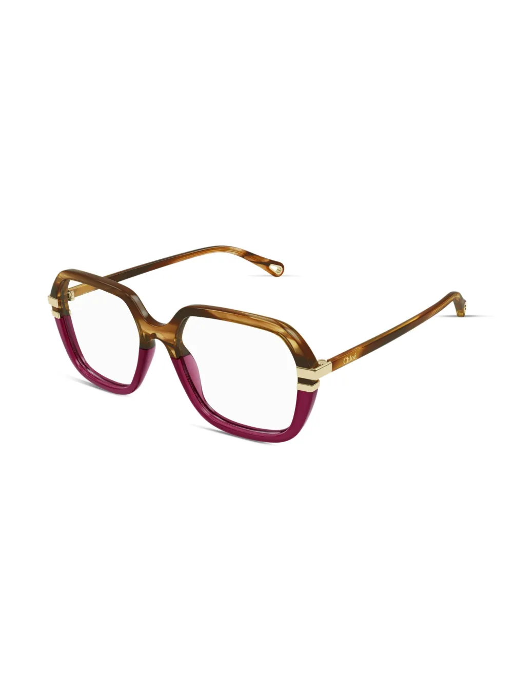 Chloé Eyewear Bril met logoprint Bruin
