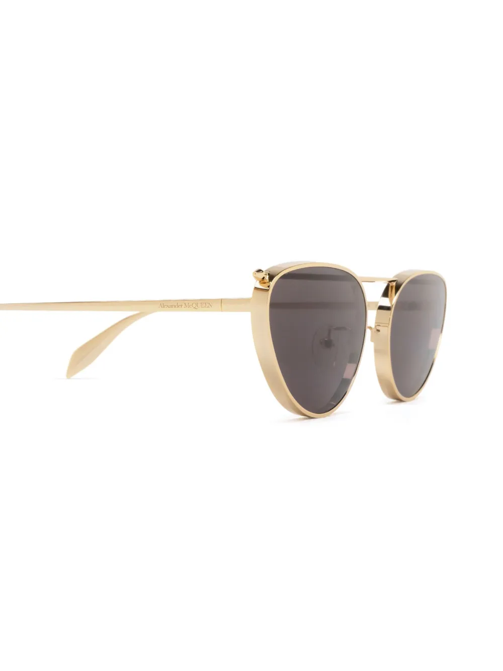 Alexander McQueen Eyewear AM0424S zonnebril Goud