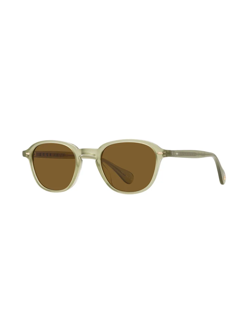 Garrett Leight x Old Pal Sun zonnebril met rond montuur - Bruin