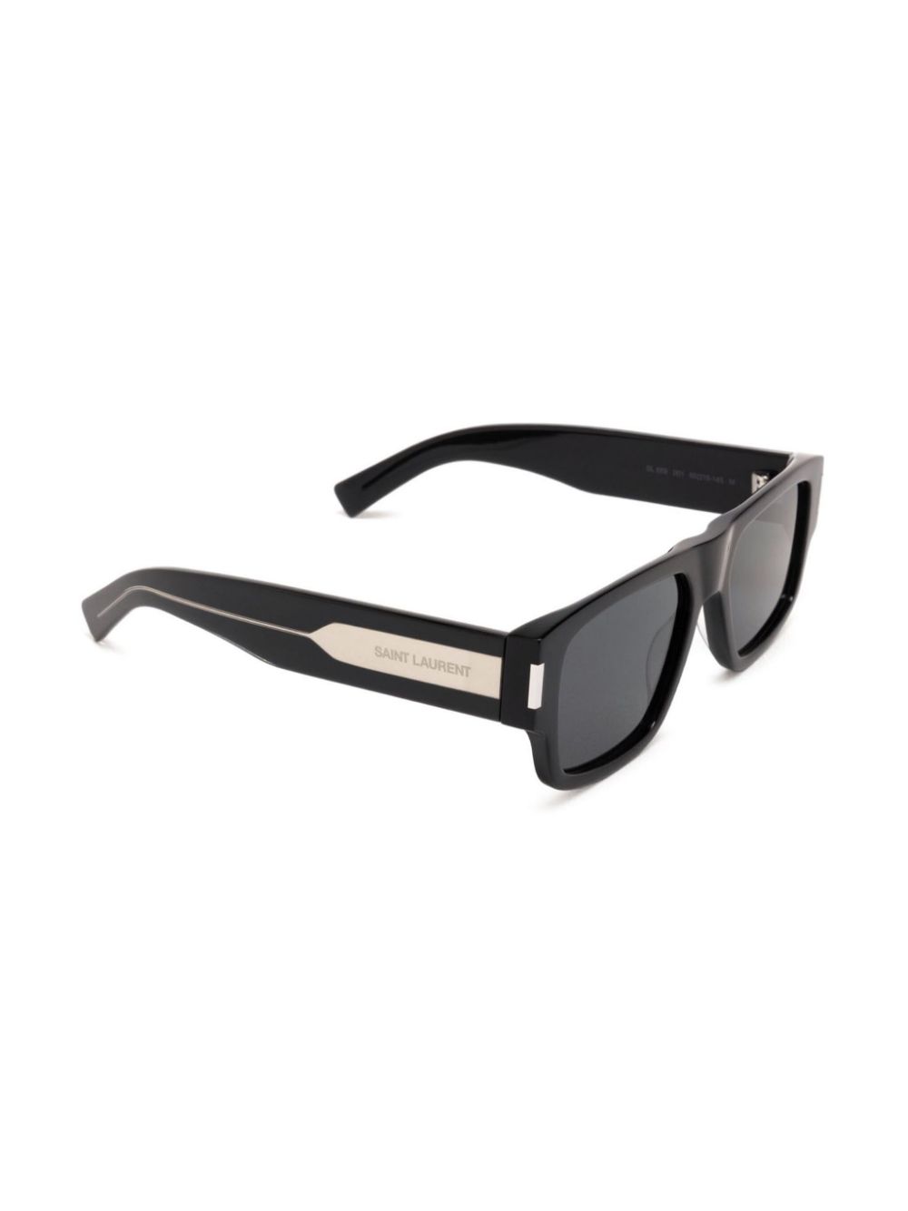 Saint Laurent Eyewear Zonnebril met rechthoekig montuur - Zwart