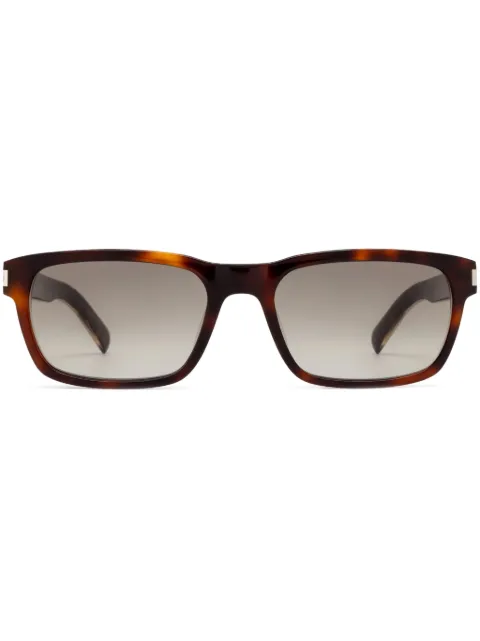 Saint Laurent Eyewear rektangulære briller med skildpaddeskjoldeffekt